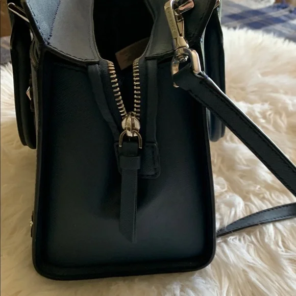 Kate Spade Blue and Purple Satchel with Silver Hardware - Picture 7 of 11